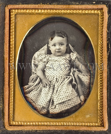 Young Child In Printed Dress
Daguerreotype
Sixth Plate, entire view